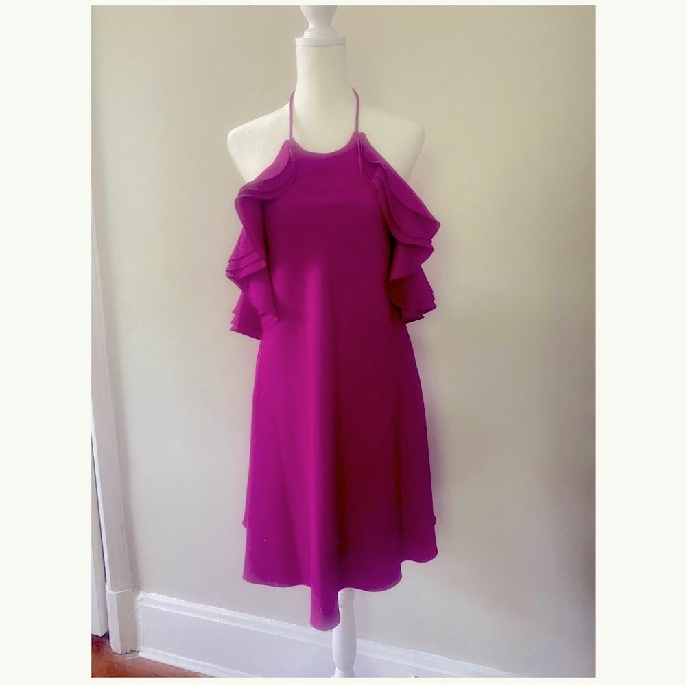 Badgley Mischka Purple Cocktail Dress